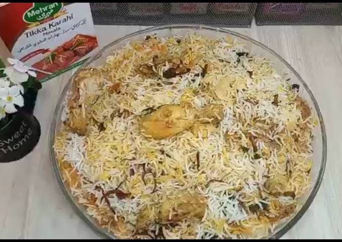 Chicken tikka biryani restaurant style