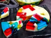 A picture of jelly dessert agar