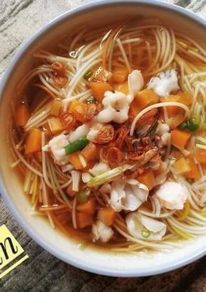 Hình của món Mì hản sản - Ăn dặm cho bé.