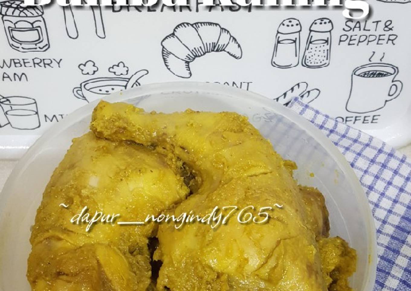 Resep Ayam Ungkep Bumbu Kuning, Enak