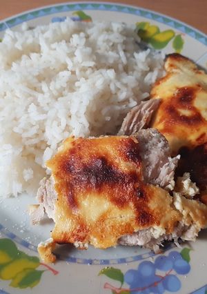 Sütőben sült sajtos-tejfölös pulykamellek recept fotója