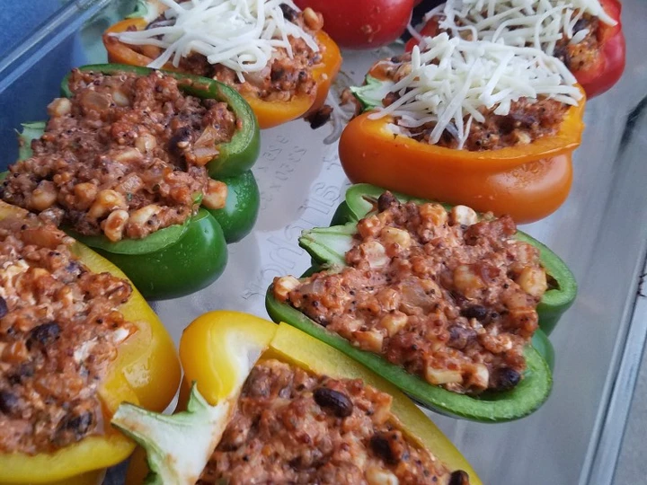 Easy Way Make Loaded stuffed bell peppers the Can Spoil the Tongue Really delicious