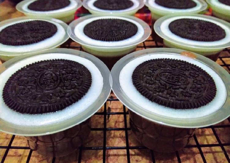 Puding Susu Coklat Oreo