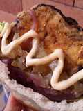 Sándwich🥪 de berenjenas🍆 empanizadas en pan turco🍞