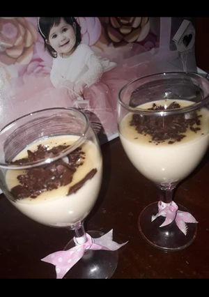 Una foto de Postre clásico tipo serenito
