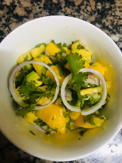 A picture of Mango salad#festivedishrecipecontest.