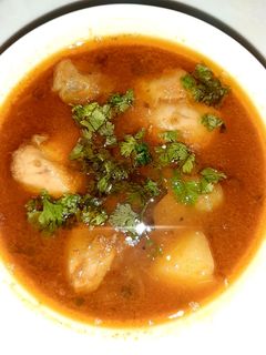 A picture of Chicken curry with potato and peas(chicken Aalu Matar) #mycookbook.