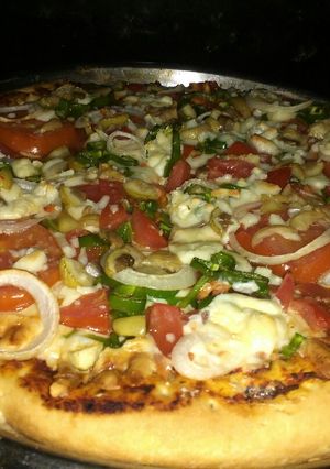صورة لوصفة بيتزا الخضروات 🍕