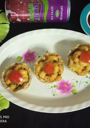 मैक्रोनी ब्रेड कप (Macaroni Bread cup recipe in hindi) रेसिपी मुख्य फोटो