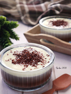 Foto resep Puding Coklat Vla Vanilla