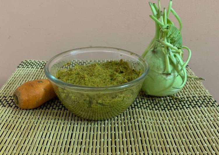 Carrot and german turnip(nool Khol) chutney