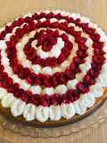 Tarte à la framboise crème caviar de vanille