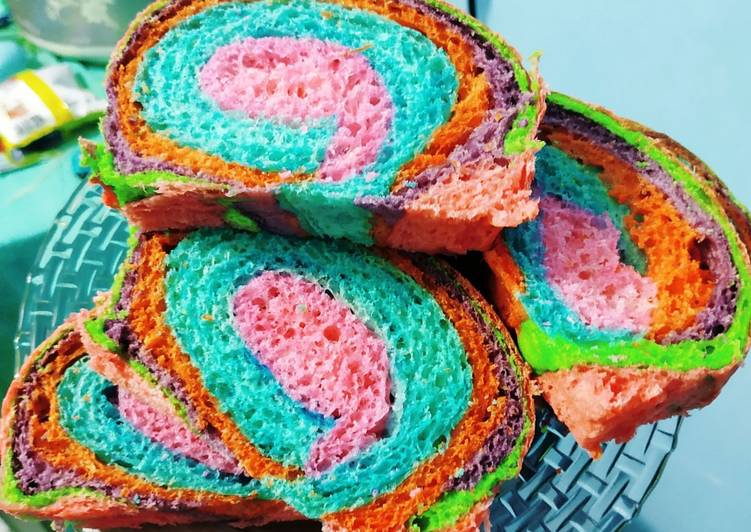 Resep: saat makan malamKiller soft bread rainbow
