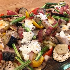 A picture of Grilled Mackerel and Vegetable.