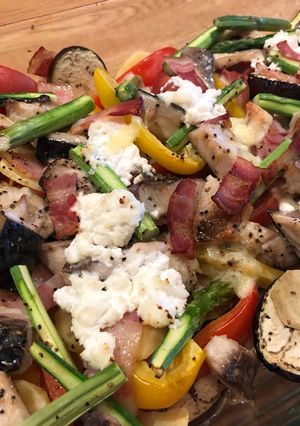 A picture of Grilled Mackerel and Vegetable.