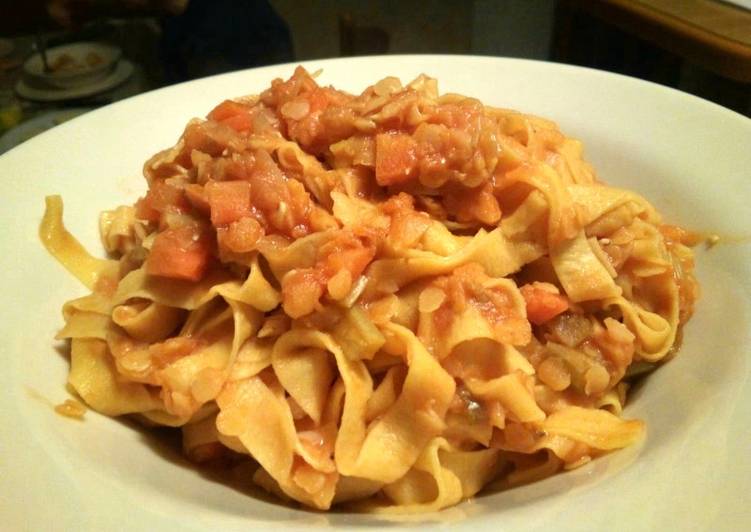 Sugo di lenticchie rosse