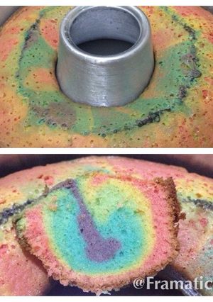 Foto resep Rainbow Marmer Cake