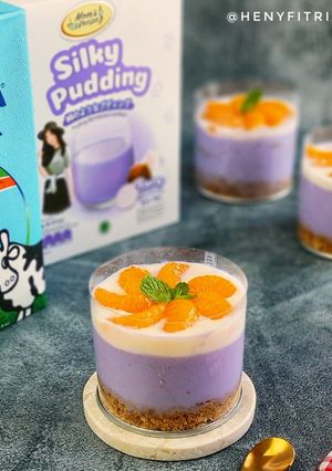 Foto resep Orange Taro Cake Milky Vla