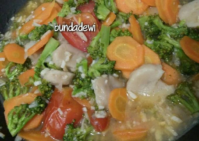 Resep Capcay brokoli bakso wortel nikmat ala bundadewi yang Bisa Manjain Lidah