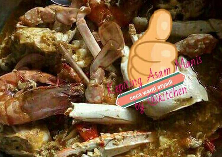 Resep #25. Kepiting udang pedas manis yang Lezat