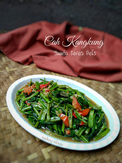 Foto resep Cah Kangkung Bumbu Terasi Petis