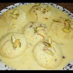 Rasmalai with Milk Powder A picture of Rasmalai with Milk Powder.