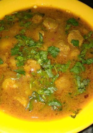 A picture of Soya chunks Curry.