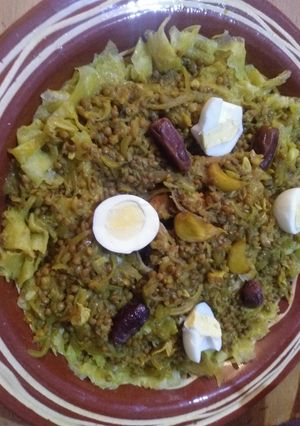 A picture of Rfissa or Trid without Fenugreek for Pregnant Women 😋 👍.
