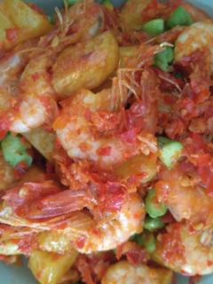 Foto resep Balado Udang,Kentang,Pete
