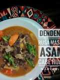 Dendeng rusa masak asam cabe ijo