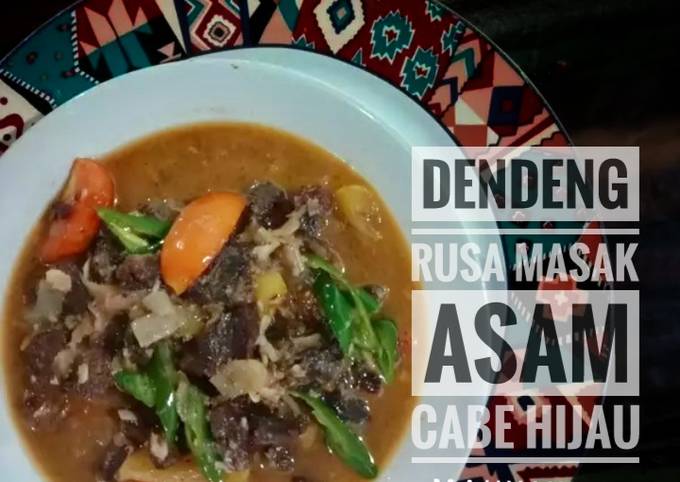 Dendeng rusa masak asam cabe ijo