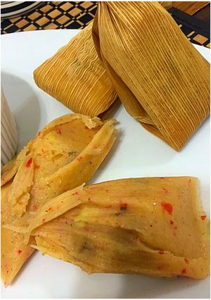 Una foto de Tamales de vegetales