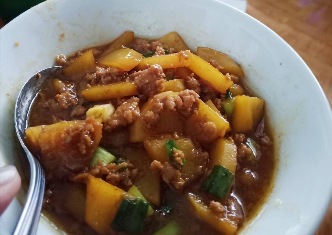 Kentang cunyuk kecap (non halal)