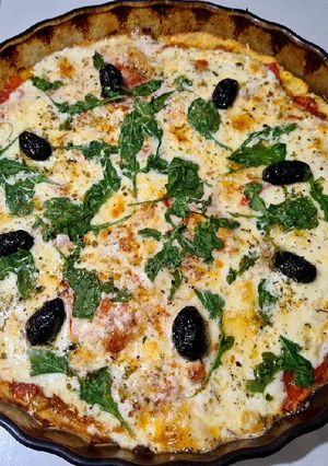 Una foto de Pizza con base de batata 🍠