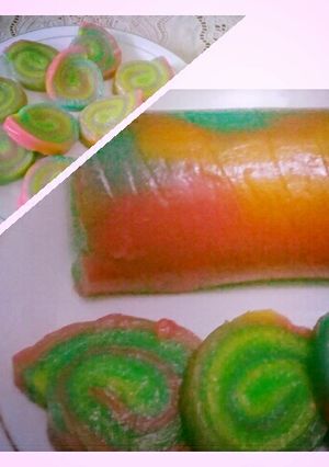 Foto resep Lapis gulung nutrijell melon suka2 @dapurbyana😊
