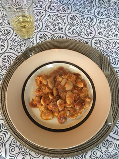 A picture of Fasolia gigantes (oven roasted Lima beans)🇬🇷.