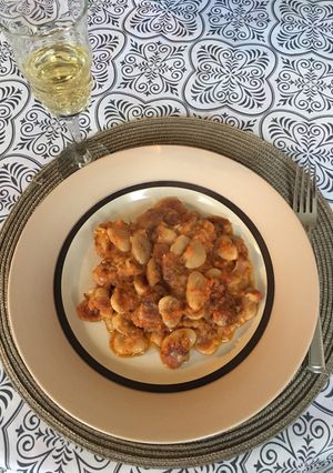 A picture of Fasolia gigantes (oven roasted Lima beans)🇬🇷.