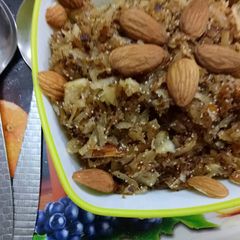 A picture of Coconut halwa.