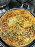 Omelette primavera con espinacas