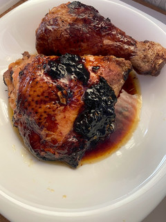Una foto de Pollo con miel en freidora de aire