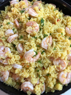 Una foto de Arroz con camarones