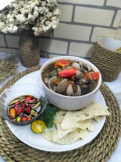 Foto resep Sop Kerang berempah sambal cacah