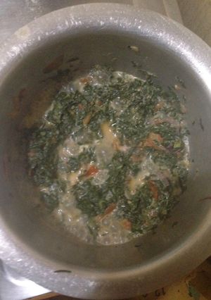 A picture of Terere and skuma wiki stew.
