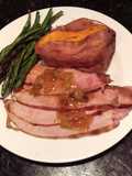 Glazed Baked Ham w/ Rum-Raisin Sauce