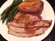 A picture of baked ham