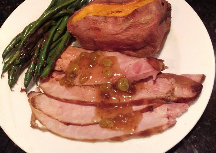 Glazed Baked Ham w/ Rum-Raisin Sauce Glazed Baked Ham w/ Rum-Raisin Sauce