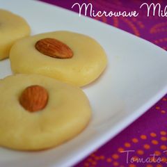A picture of Microwave Milk Peda.