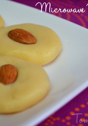 A picture of Microwave Milk Peda.