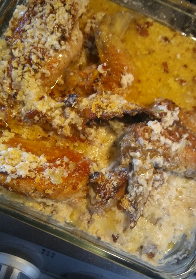 Una foto de Pollo en salsa cremosa