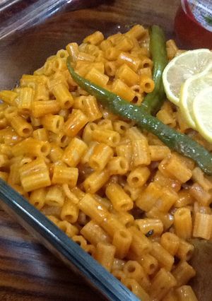 صورة لوصفة مكرونه سريعه..🍝